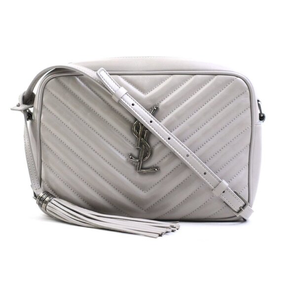 SAINT LAURENT Silver Leather Shoulder Bag - Picture 1 of 5